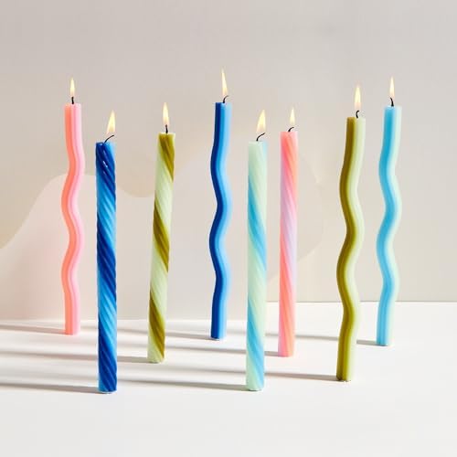 Wiggle Candles 2 Pack - Joyful Dancing Design Taper Candles