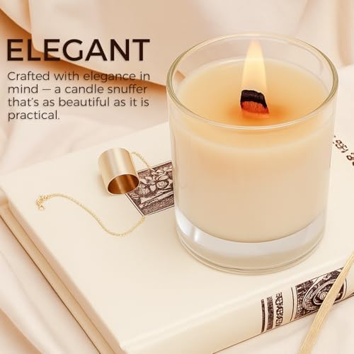 Brass Candle Snuffer Caps with Chain 8 Pcs