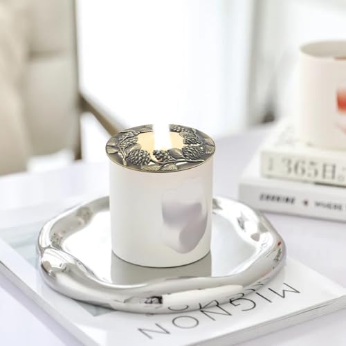 2 Pcs Bronze Pinecone Scented Candle Covers