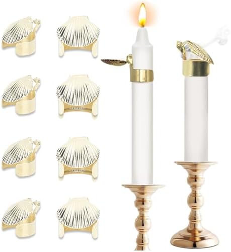 4Pcs Gold Metal Candle Snuffer Extinguisher with Automatic Timer
