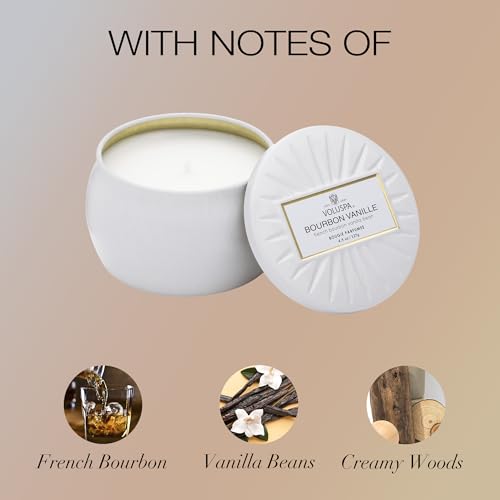 Voluspa Bourbon Vanille Mini Tin Candle 4 oz