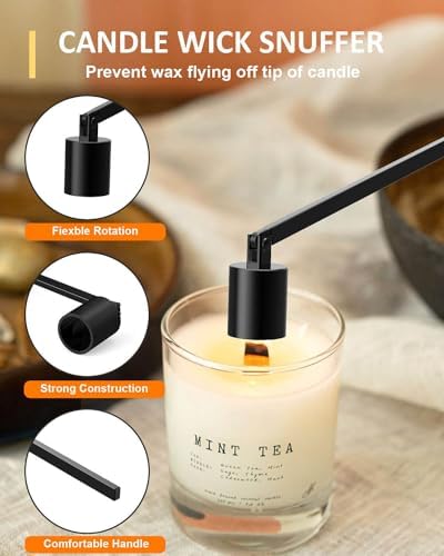 Black 5 in 1 Candle Care Kit Set