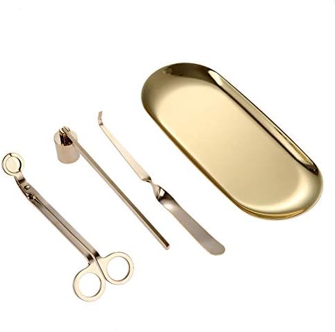 MUXSAM 4 in 1 Candle Accessory Set Gold