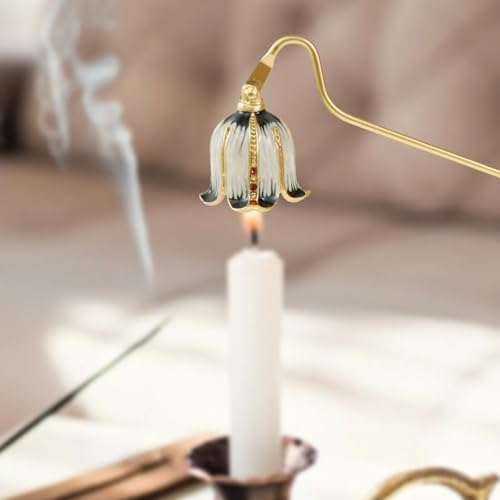 Retro Metal Candle Snuffer with Handle for Safe Flame Extinguishing