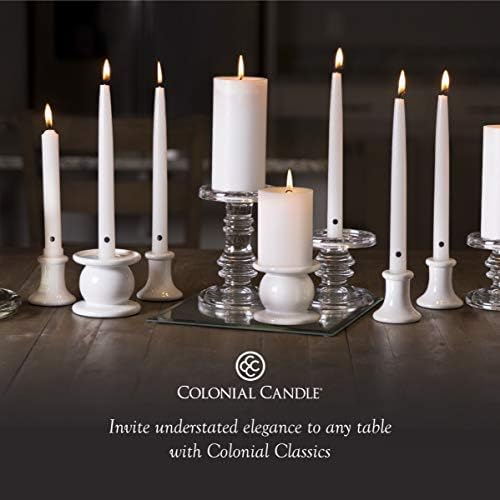 Colonial Candle Unscented Taper Candle 10 In Pack of 12