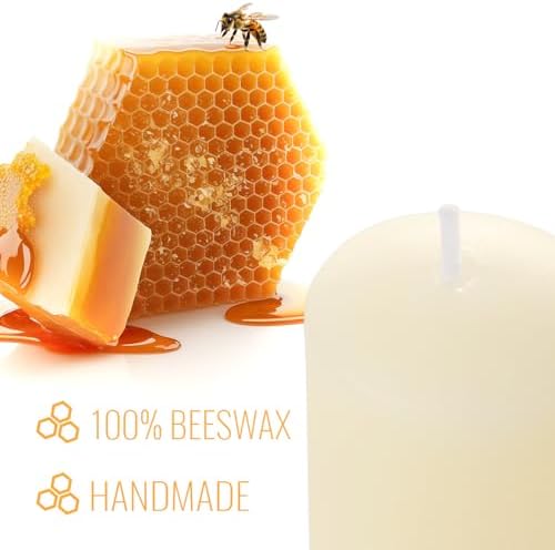 Pure Beeswax Votive Candles Bulk Pack of 10 Ivory