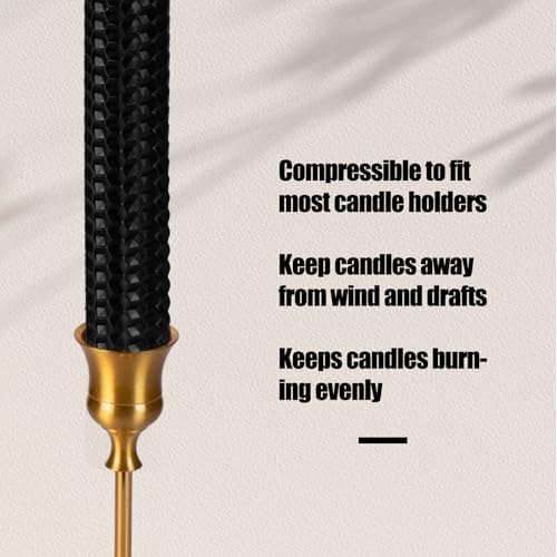 KONNI Black Beeswax Taper Candles Pack of 3