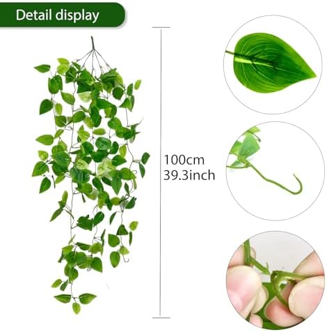 Freyalife Fake Hanging Plants Vines 2pcs for Home Decor