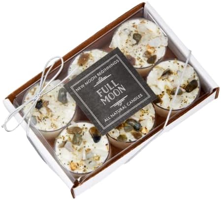 New Moon Beginnings Full Moon Tea Light Candle Set of 6