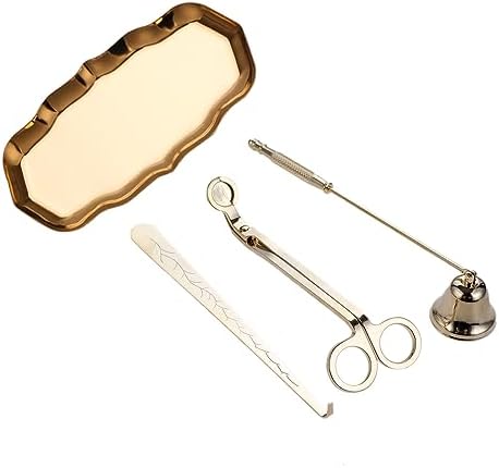 MUXSAM 4-in-1 Candle Care Tool Set with Gold Finish