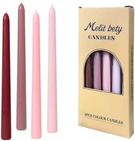 10 Inch Gradient Taper Candles Set of 4