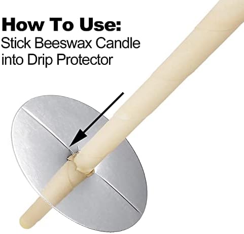 PAGOW 100 Pack Beeswax Candle Protectors