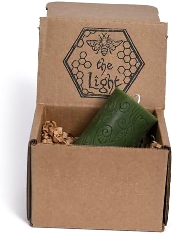 BeeTheLight Beeswax Pillar Candle - 24 Hour Burn Time