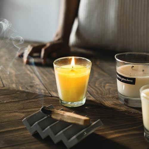 Lacaser Pure Beeswax Votive Candles 6 Pack Natural Honey Scent