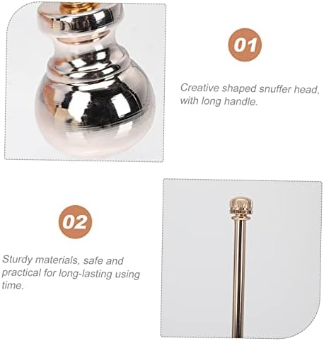 IMIKEYA 2pcs Gourd Shape Candle Snuffer Gold