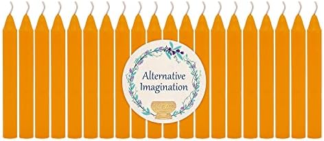 Set of 20 Orange Chime Candles for Altar and Spells