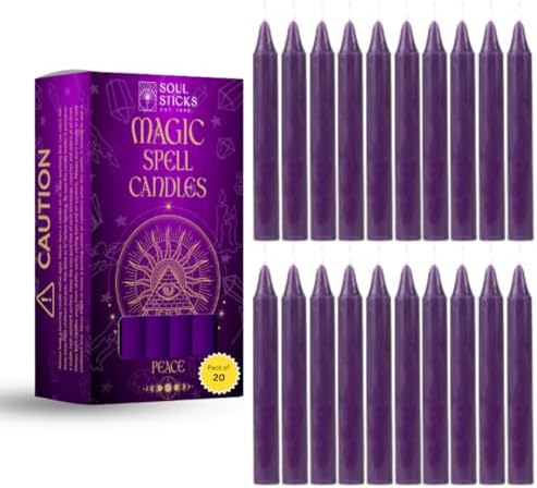 Soul Sticks Peace Magic Spell Chime Taper Candles 20 Pack