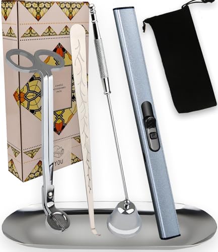 5 In 1 Candle Accessory Kit Silver Set