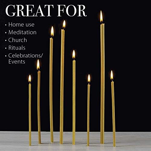Danilovo Pure Beeswax Candles - Honey Scented Drip Free Smokeless Pack of 100