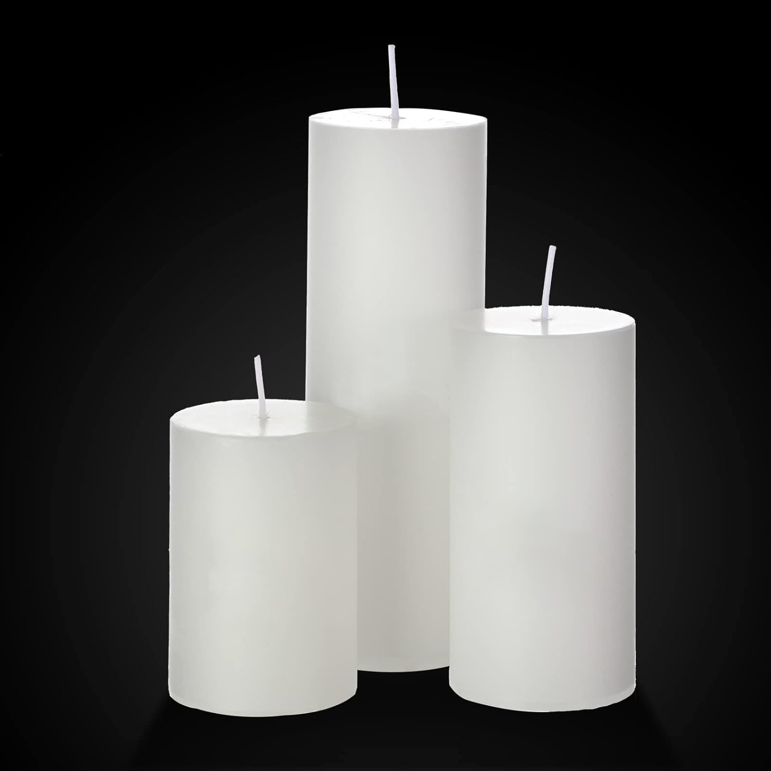 Shihanee 12 Piece Pillar Candle Set with Clear Glass Vases