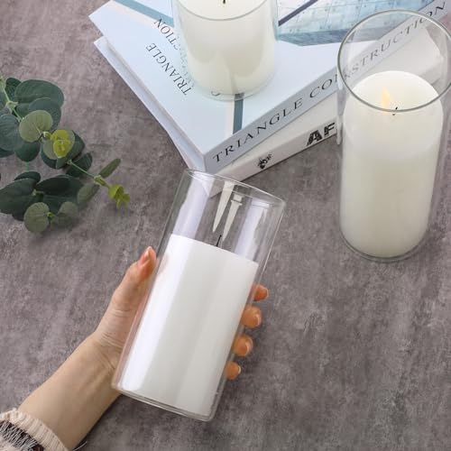 Shihanee 36 Pcs Pillar Candles and Glass Vases for Wedding Centerpieces