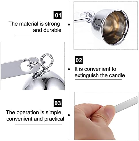 Bell Shape Stainless Steel Candle Snuffer with Long Handle