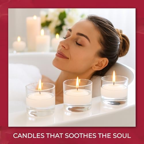 Biedermann Floating 225-Inch Dripless Candle 20 Count White