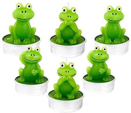 LONCESS Frog Tealight Candles 6 Pack Birthday Gift