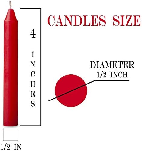 100 pcs Bulk Red Taper Candles for Christmas Decor
