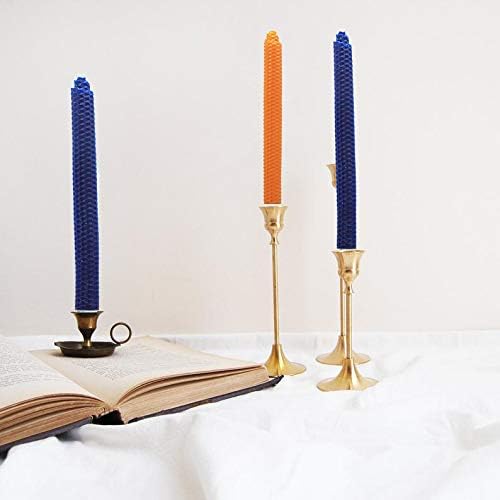 Set of 14 Beeswax Taper Candles 9 Inch Smokeless Dripless Unscented