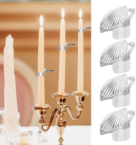 Tissting Candle Snuffer Set of 4 Automatic Iron Shell Candlesnuffers Silver