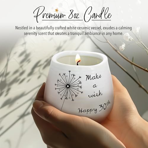 Pavilion 8 Oz Ceramic Candle Holder with Soy Wax and Serenity Scent