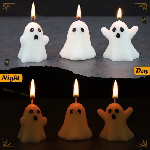 12 PCS Halloween Ghost Candles Spooky Decor