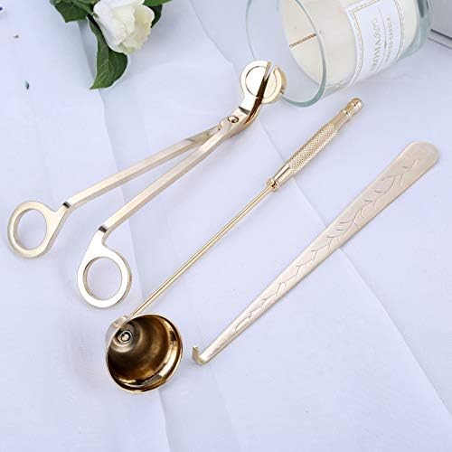 MUXSAM 3 in 1 Candle Tools Set - Candle Snuffer Wick Trimmer Dipper