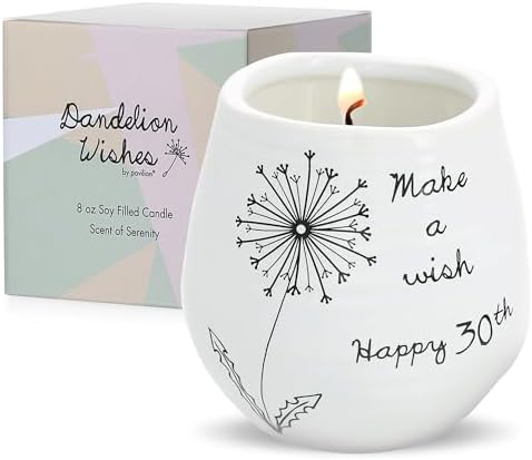 Pavilion 8 Oz Ceramic Candle Holder with Soy Wax and Serenity Scent