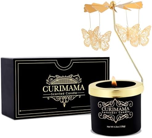 Unique Butterfly Candle for Women Rotating Jar Candle Gift for Mom