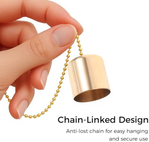 Brass Candle Snuffer Caps with Chain 8 Pcs