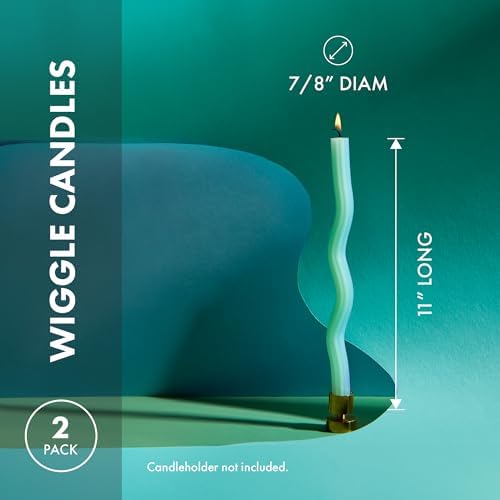 Wiggle Candles 2 Pack - Joyful Dancing Design Taper Candles