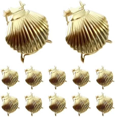 12Pcs Automatic Candle Snuffer Kit with Gold Scallop Design