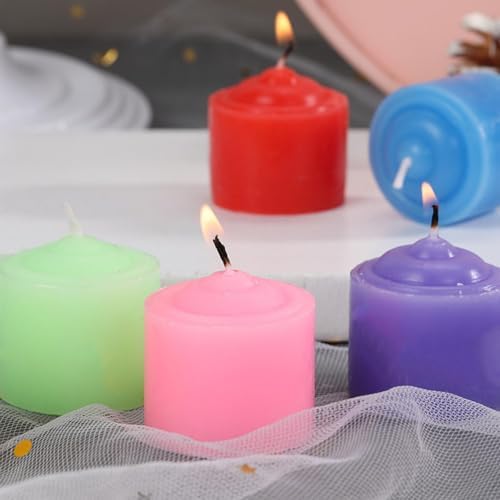 Santiyis Red Tea Light Candles 12 Pack Wedding Home Use