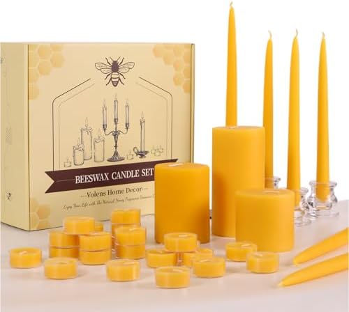 Volens Pure Beeswax Candles Set 345 Hour
