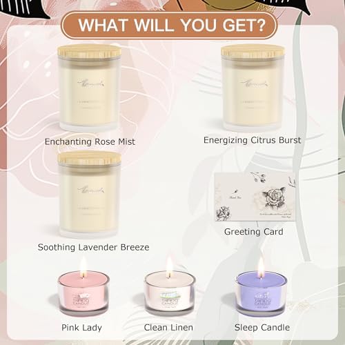 TRINIDa 6-Piece Candle Set with 120Hrs Burn Time