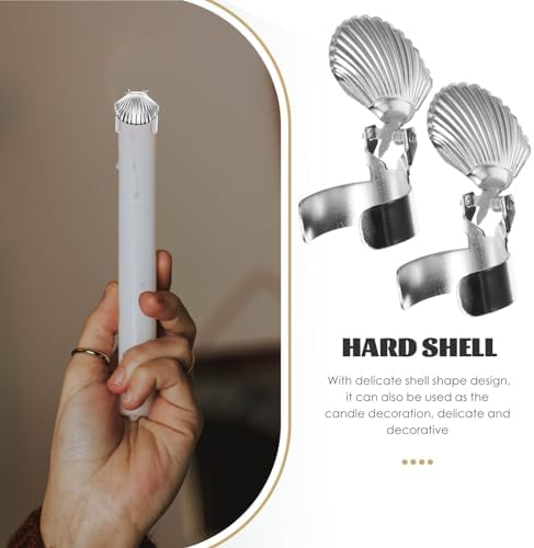 VOSAREA 4pcs Metal Candle Snuffer Shell Shaped Auto Extinguisher
