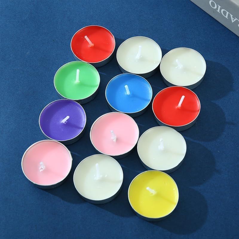 10 Pack Tea Light Candles with 15-2 Hour Burn Time