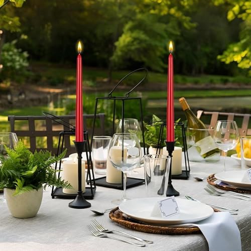 Mega Candles 12 Pack Unscented Red Taper Candles