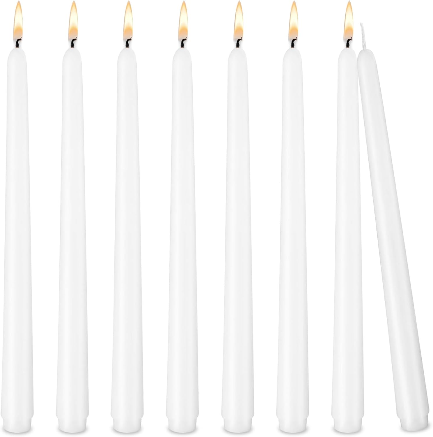 8 Pack 10 Inch Smoke Free Cone Candles