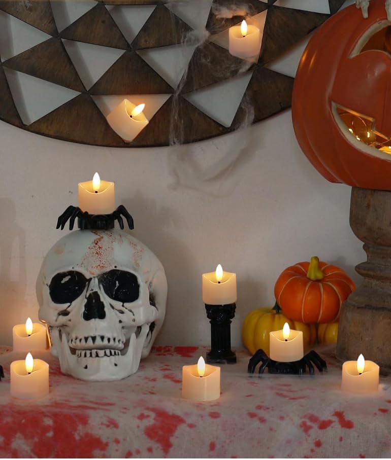 12-Pack Flameless Votive Candles with Warm White Glow
