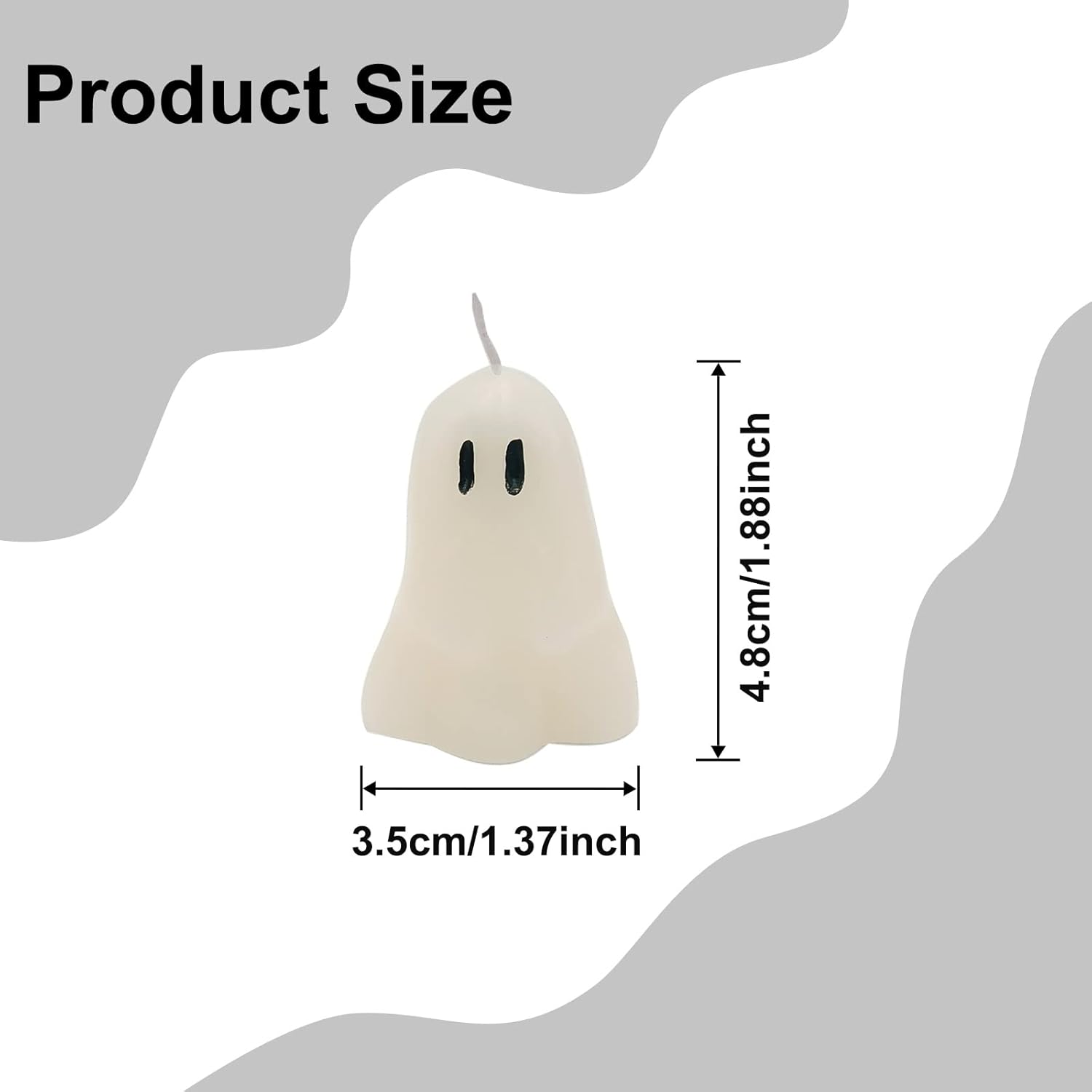 Itechpanda 4 Pack Halloween Ghost Candles