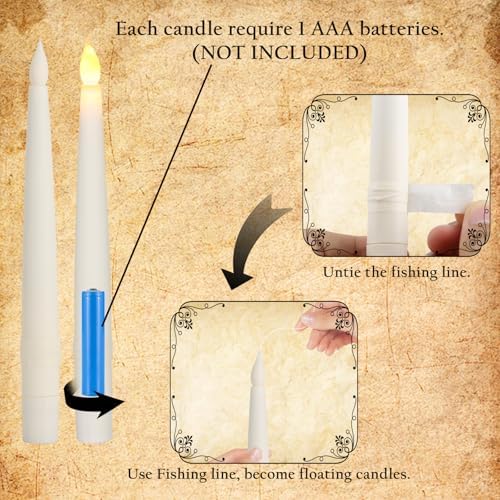 Floating Candles with Wand Remote 24PCS Flameless LED Christmas Decor
