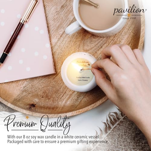 Pavilion 8 Oz Ceramic Candle Holder with Soy Wax and Serenity Scent